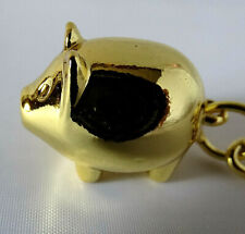 Schlüsselanhänger Glücksbringer Schwein Glücksschwein Schweinchen  Massiv gold