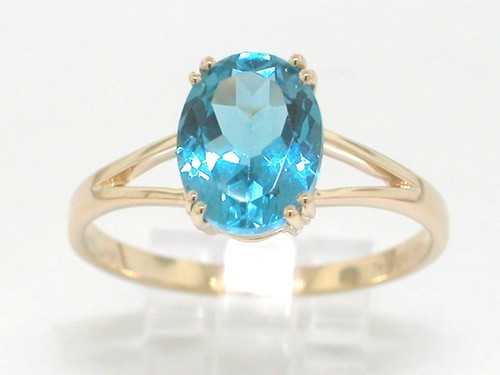 Blautopas ring 585 gelbgold - ring,