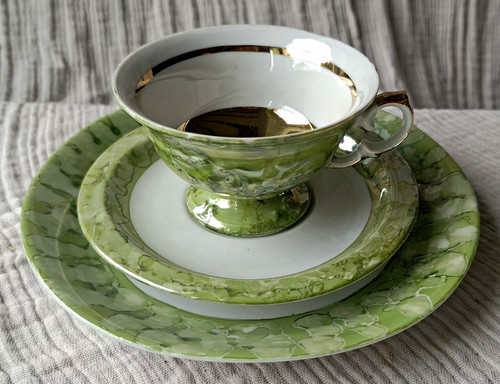 Sammeltasse wawel grün gold - sammeltasse,