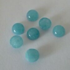 2 Stück Edelstein Cabochon Aquamarin Halbrund Gr. ca.8x4mm Nr.2