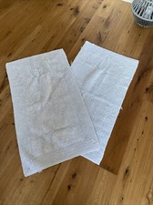 Impressionen Badeteppiche Vorleger Badematten  Baumwolle Weiß 2x 68 x 122cm dick