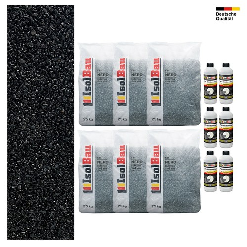Steinteppich set nero 4mm - set, 1-4mm
