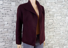 TALBOTS DAMEN FLEX WOLLE KOCHWOLLE ÜBERWURF JACKE JACKETT BEERE 36