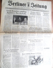 BERLINER ZEITUNG 8. Februar 1984 Sport SED FDJ DDR Olympia-Eröffnung Eishockey