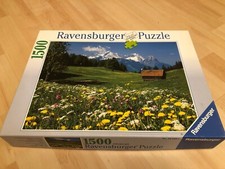 Ravensburger Puzzle, 162383 "Frühlingswiese,Zugspitze und Alpspitze", 1500 Teile