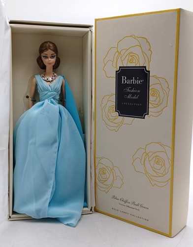 Blue chiffon ball gown - ball,