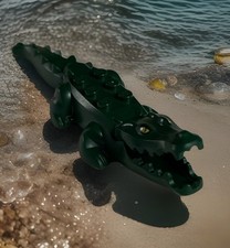LEGO Minifigur•Lego City•Krokodil•Alligator •dunkelgrün•aus 60067•beweglich•🔝👍