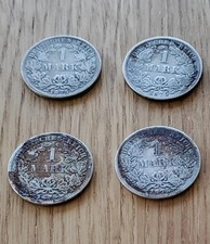 4 Münzen * 1 Mark * Deutsches Reich 1875 * Münze * D G C E * kleiner Adler 