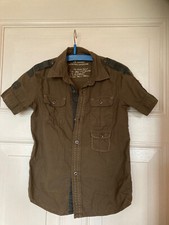 Napapijri, Hemd Jungen Kurzarm, khaki, Gr. 8 Jahre, 128, 134