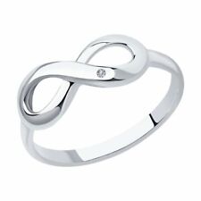 Diamant 0,004 Karat Ring Sterlingsilber 925 Damen Echtschmuck Neu Eliteschmuck 
