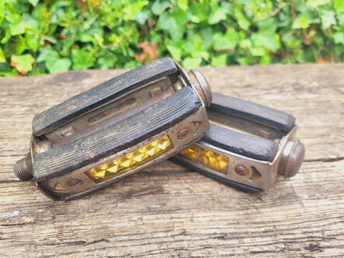 Vintage fahrradpedale stahl - ,