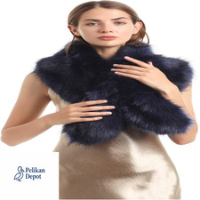 Damen Winter Schal Fellkragen