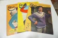 3 Elsa Hefte Handarbeit und Wäsche 1953 1955 1957 incl. Schnittmusterbögen