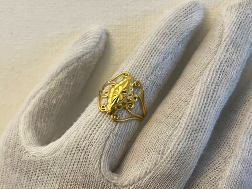 965 thai goldring mit punze - goldring,