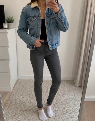 Levi damen jeansjacke sherpa - damen,
