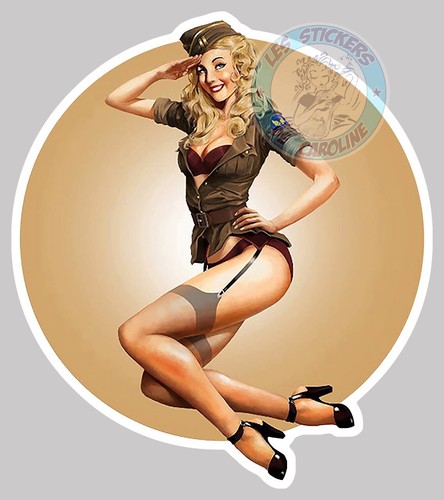 Pinup aufkleber military - pinup,