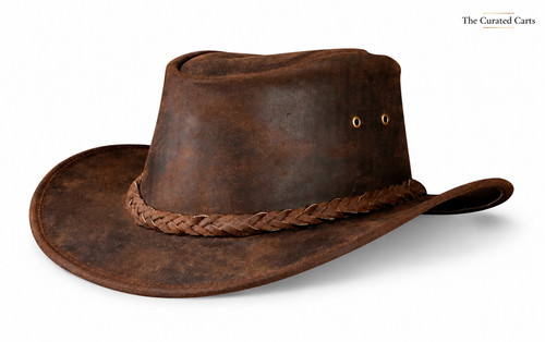 Brauner cowboy westernhut aus - brauner,
