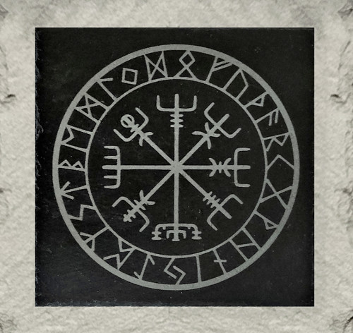 Schiefertafel vegvisir eckig - schiefertafel,