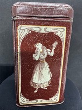 antike alte Blechdose BLOOKER'S DAALDERS CACAO 250 g junge Frau Jugendstil