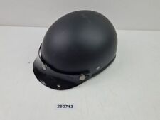 Helm schwarz Kunststoff Halbschalenhelm Sporthelm Vintage Retro #250713
