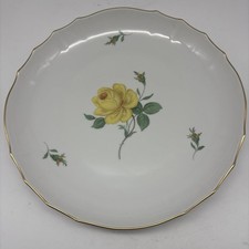 Meissen teller gelbe - gelbe, rose