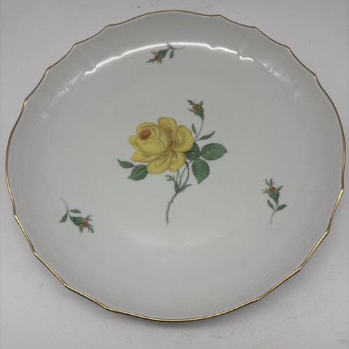 Meissen teller gelbe rose - meissen,