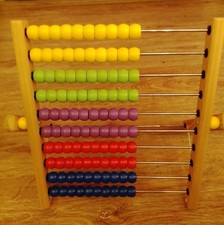 Holz - Rechenschieber, Abakus