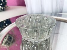 Antik Art Déco Pressglas Blumenvase Steckeinsatz rund Glas