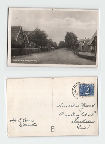 Vintage postkarte julianadorp - vintage,