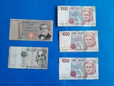 5 x 1000 Lire Italien / Geldschein Banknote '