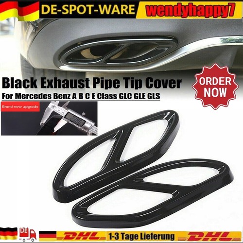 Schwarz auspuffblende - 2x,