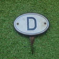 Original altes D- Schild Deutschland für WV Oldtimer Käfer