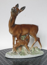 Porzellanfigur Reh mit Rehkitz
