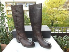 ALBERTO FERMANI ELENORA PREMIUM Dam Schuhe Stiefel Leder Braun Italy Gr.40 Neuw