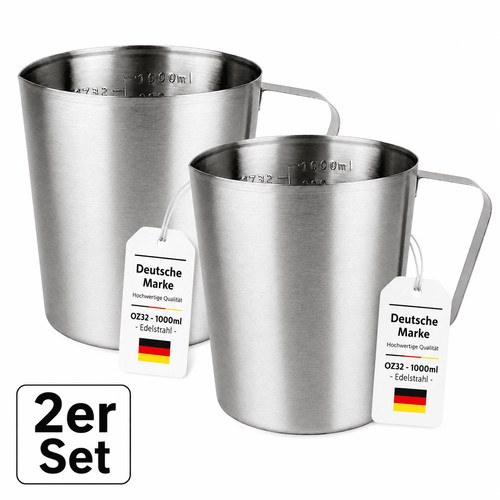 Messbecher edelstahl liter - messbecher,