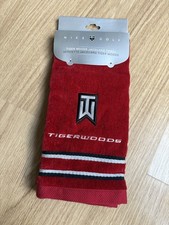 Vintage selten Nike Golf Tiger Woods TW Jacquard Golf Handtuch rot neu mit Etikett