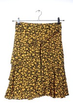 SELECTED Stufenrock Damen Rock Gr. DE 36 braun-blassgelb Casual-Look