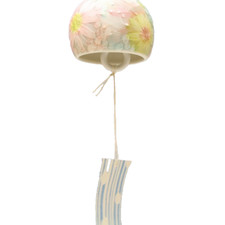 Yuzuriha 812 Windspiel Keramik Seto Ware traditionelles Handwerk Furin herges...