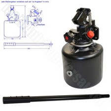 CHAPEL Handpumpe Hydraulikpumpe PE 2 / 4L + Hebelstange z.B. für Kipperanhänger