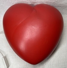 Vintage 1990er Heico Herz Lampe Wandleuchte Kunststoff 14x27x29cm