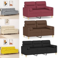 2/3-Sitzer-Sofa mit Zierkissen Polstersofa Sessel Relaxsofa Loungesofa Couch Neu