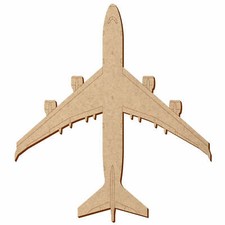 MDF Jumbo-Jet V2 Flugzeug - Deko Basteln 5-50cm