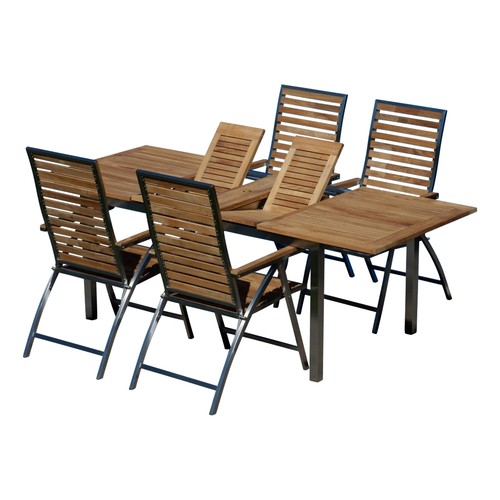 Gartengarnitur edelstahl teak - gartengarnitur,