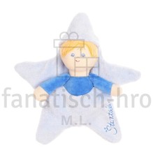 Sterntaler Baby Spielpuppe Stern blau 22 cm Stern Puppe mit Rassel & Kapuze