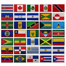 Südamerikanische Landesflagge-Patch mit besticktem Klettverschluss Abzeichen
