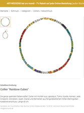 Ars mundi Collier Rainbow Drop Designer-Schmuck, ungetragen, NP 231 € für 130 €