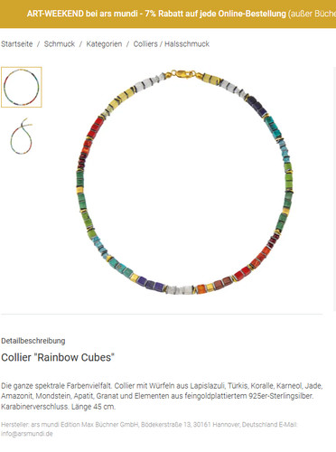 Ars mundi collier rainbow drop - ars,