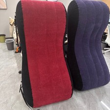 Toughage-PVC-Beflockung, verdicktes aufblasbares Sofa, Kissen, Liege, S-förmig