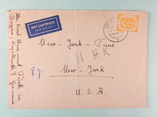 Bund auslands luftpostbrief - bund, auslands-luftpostbrief