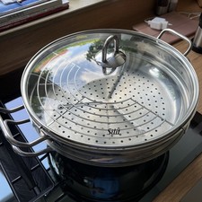 Silit Wokpfanne 33cm mit Deckel und neuem Gar-Dampfaufsatz